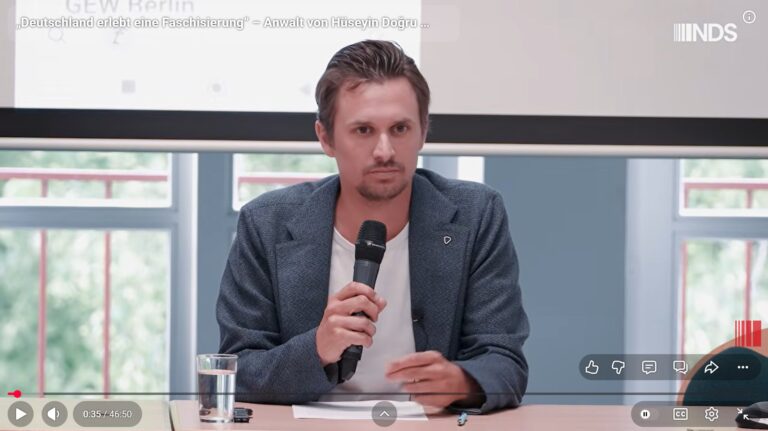 „Deutschland erlebt eine Faschisierung“ – Anwalt von Hüseyin Doğru spricht vor Gewerkschaft