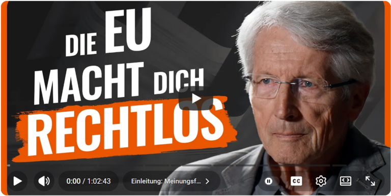 Das Ende der Rechtssicherheit? Professor Dietrich Murswiek warnt vor EU-Willkür